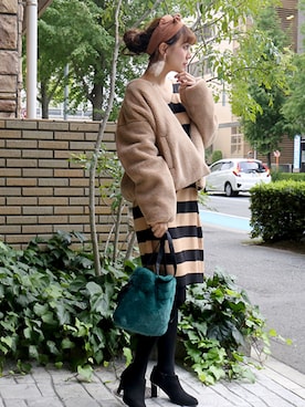 「オシャレパッソ」｜「アイテム（ブルゾン）」を使った、libelle more staffさん（レディース・164cm）の秋コーディネート