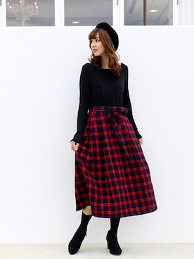 「ブラックワントーン」｜libelle more staffさん（レディース・164cm）の秋コーディネート
