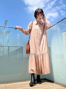 「libelle more（リベル モア）のアイテム（ワンピース/ドレス）」を使った、libelle more staffさん（レディース・160cm）の夏コーディネート