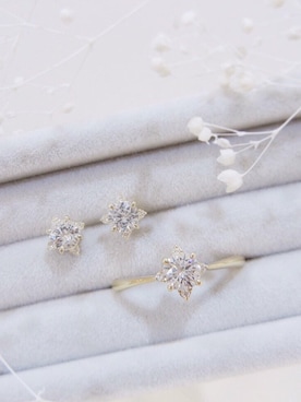 「アイテム（ピアス（片耳用））」を使った、lapage_bridalさん（レディース・160cm）の夏コーディネート