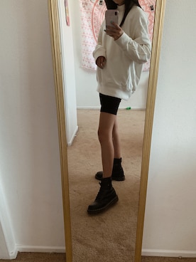 「学校」｜「アイテム（スウェット）」を使った、rさん（レディース・155cm）の秋コーディネート