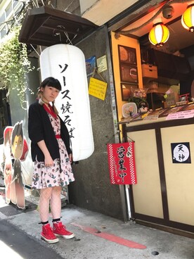 「焼きそば」｜Linnさん（レディース・158cm）の夏コーディネート