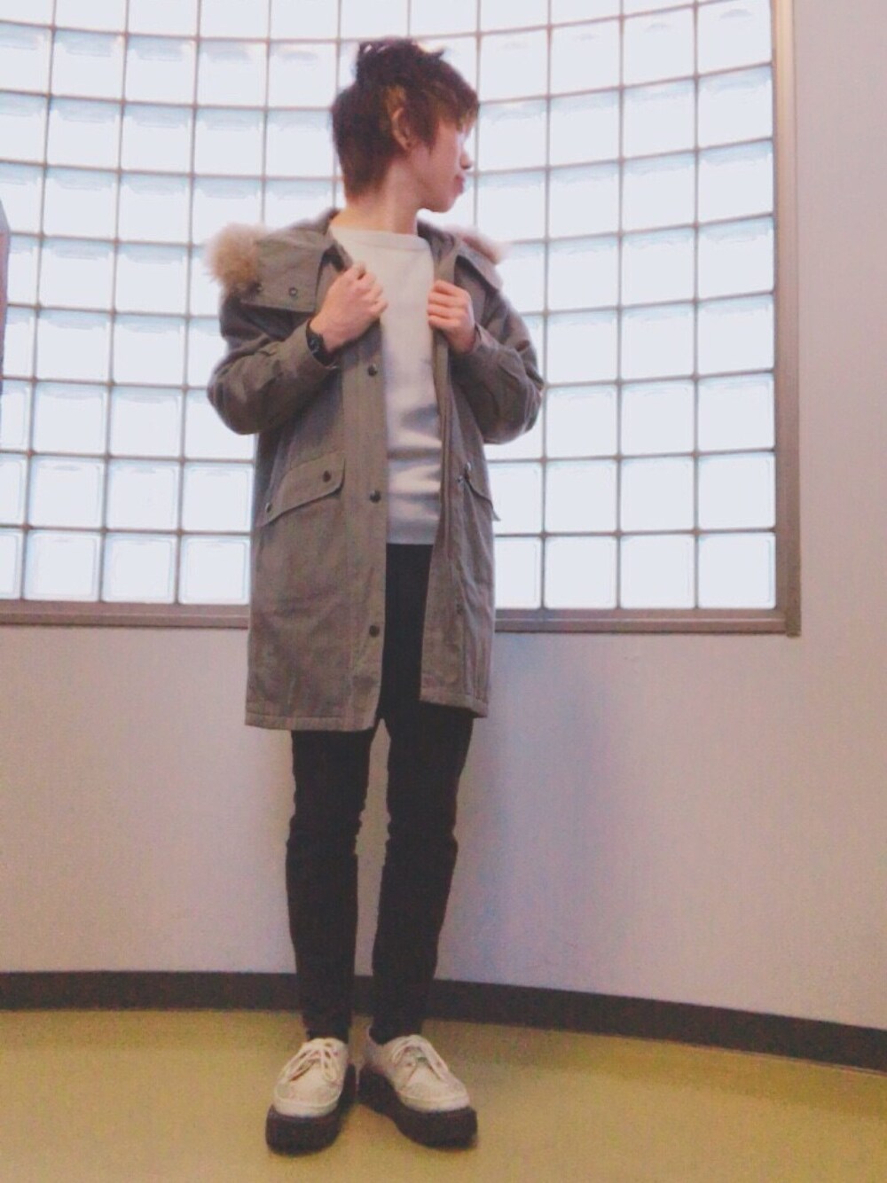 A.P.C.のモッズコートを使った人気ファッションコーディネート（身長