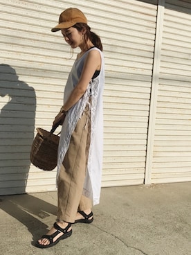 「LE JUN（ルジュン）のアイテム（バッグ）」を使った、miisuuzuukiiさん（レディース・161cm）の夏コーディネート