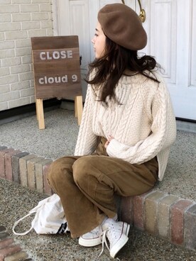 「CONVERSE（コンバース）のConverse 1970s Chuck Taylor All Star Canvas Sneakers（スニーカー）」を使った、miisuuzuukiiさん（レディース・161cm）の冬コーディネート