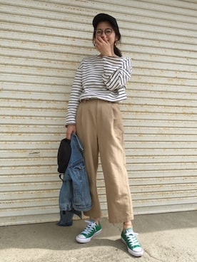 「PAPILLONNER（パピヨネ）のアイテム（アクセサリー）」を使った、miisuuzuukiiさん（レディース・161cm）の春コーディネート