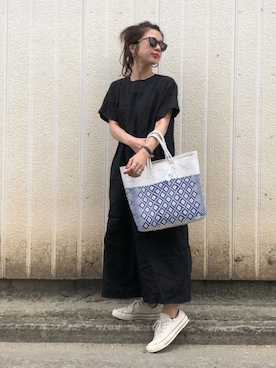 「RED CHOP WORKS（レッドチョップワークス）のアイテム（ワンピース/ドレス）」を使った、miisuuzuukiiさん（レディース・161cm）の夏コーディネート