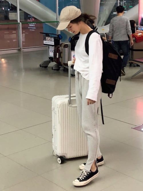 Miisuuzuukii ユニクロのtシャツ 長袖 を使ったコーディネート Wear