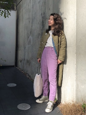「Acne Studios（アクネストゥディオズ）のアイテム（ジャケット/アウター）」を使った、miisuuzuukiiさん（レディース・161cm）の冬コーディネート