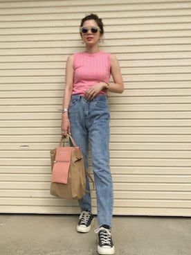 「Acne Studios（アクネストゥディオズ）のアイテム（ハンドバッグ）」を使った、miisuuzuukiiさん（レディース・161cm）の夏コーディネート