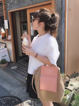 「Acne Studios（アクネストゥディオズ）のアイテム（ハンドバッグ）」を使った、miisuuzuukiiさん（レディース・160cm）の夏コーディネート