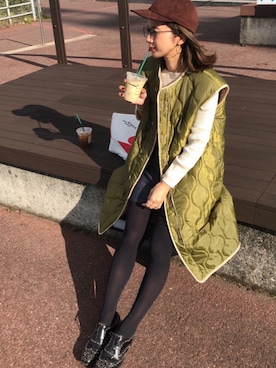 「MACPHEE（マカフィー）のアイテム」を使った、miisuuzuukiiさん（レディース・162cm）の秋コーディネート