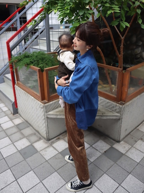 6（ロク）の「＜6(ROKU)＞DENIM BLOCK SHIRT/シャツ ◇（シャツ