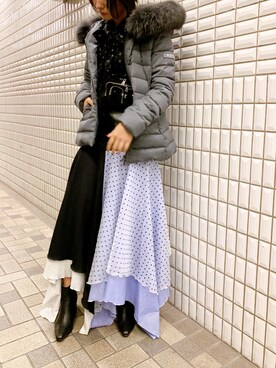 「Nunoo（ヌノー）のアイテム」を使った、HARU.さん（レディース・157cm）の秋コーディネート