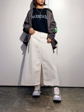 「B'2nd（ビーセカンド）のアイテム（ジャケット/アウター）」を使った、HARU.さん（レディース・157cm）の夏コーディネート
