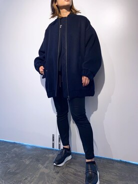 「ラブアンドピース2020」｜「アイテム（ステンカラーコート）」を使った、HARU.さん（レディース・157cm）の秋コーディネート