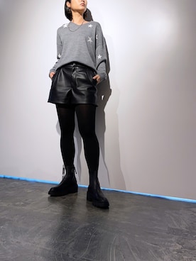 「Lilly Lynque（リリーリン）のアイテム」を使った、HARU.さん（レディース・157cm）の冬コーディネート