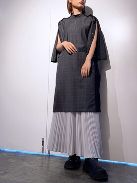 「#新作」｜「アイテム（ワンピース/ドレス）」を使った、HARU.さん（レディース・157cm）の冬コーディネート