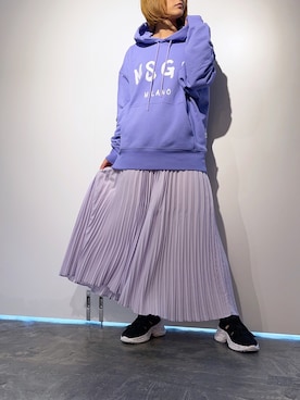 「MSGM（エムエスジーエム）のアイテム」を使った、HARU.さん（レディース・157cm）の春コーディネート