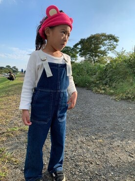 「こども ビームス（コドモビームス）のアイテム（オールインワン・サロペット）」を使った、kanta♡nikoさん（キッズ・110cm）の冬コーディネート