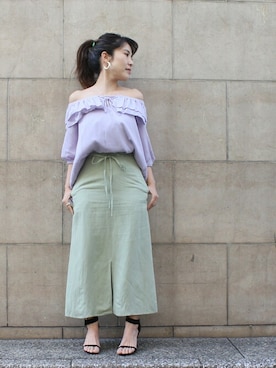 「DRWCYS（ドロシーズ）のアイテム」を使った、MAYUKOさん（レディース・156cm）の夏コーディネート