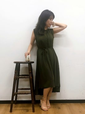 「シャツワンピース」｜MAYUKOさん（レディース・156cm）の夏コーディネート