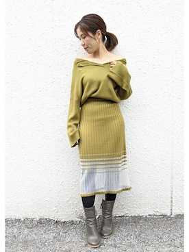 「DRWCYS（ドロシーズ）のアイテム（ワンピース/ドレス）」を使った、MAYUKOさん（レディース・156cm）の冬コーディネート