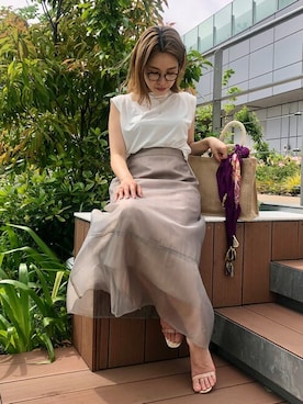「DRWCYS（ドロシーズ）のアイテム（スカート）」を使った、MAYUKOさん（レディース・156cm）の春コーディネート