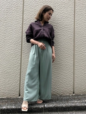 「DRWCYS（ドロシーズ）のアイテム（パンツ）」を使った、MAYUKOさん（レディース・156cm）の夏コーディネート