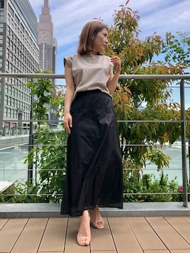 「DRWCYS（ドロシーズ）のアイテム（スカート）」を使った、MAYUKOさん（レディース・156cm）の夏コーディネート