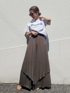 「DRWCYS（ドロシーズ）のアイテム（パンツ）」を使った、MAYUKOさん（レディース・156cm）の夏コーディネート