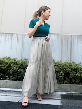 「DRWCYS（ドロシーズ）のアイテム（スカート）」を使った、MAYUKOさん（レディース・156cm）の夏コーディネート