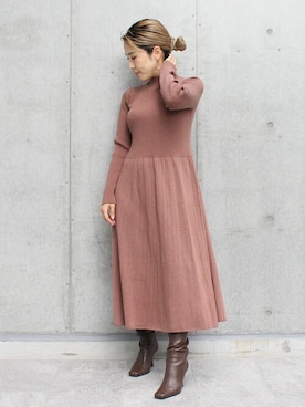 「DRWCYS（ドロシーズ）のアイテム（ワンピース/ドレス）」を使った、MAYUKOさん（レディース・156cm）の秋コーディネート