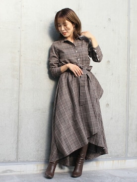 「DRWCYS（ドロシーズ）のアイテム（トップス）」を使った、MAYUKOさん（レディース・156cm）の秋コーディネート
