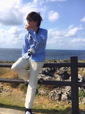 「ユナイテッドアローズ」｜「アイテム（アナログ腕時計）」を使った、パンパンさん（メンズ・175cm）の春コーディネート