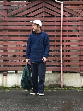 キャップを使った インディゴニット のメンズコーディネート一覧 Wear