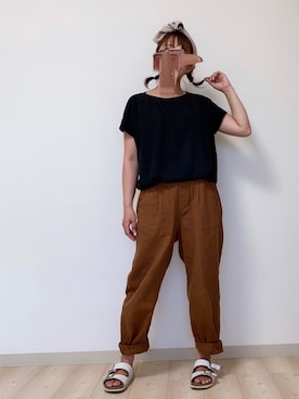 「CIAOPANIC TYPY（チャオパニックティピー）のアイテム（ヘアアクセサリー）」を使った、domi𓃰 さん（レディース・157cm）の夏コーディネート