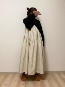 「White Collection（ホワイトコレクション）のアイテム」を使った、domi𓃰 さん（レディース・157cm）の冬コーディネート