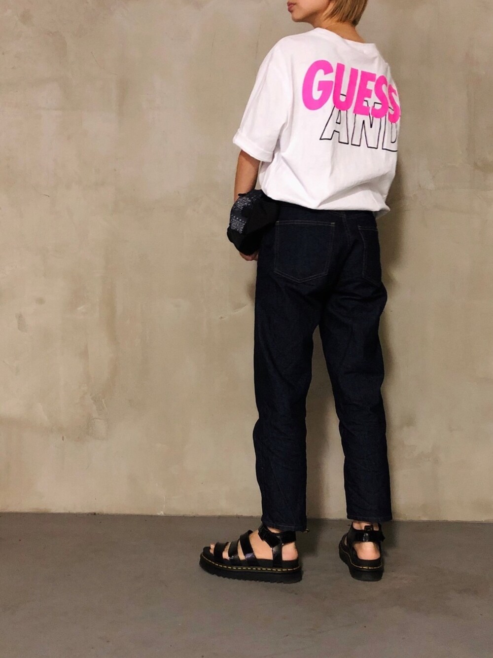 GUESS × WIND AND SEA OVERSIZE SS TEE Lメンズ
