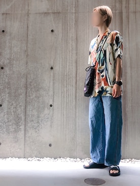 「アロハシャツ」｜saiiさん（レディース・159cm）の夏コーディネート