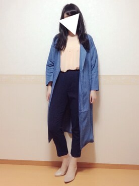 「シャツディガン」｜「アイテム（アナログ腕時計）」を使った、𝕎‌*☻さん（レディース・166cm）の春コーディネート