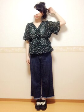 「カットオフ」｜「アイテム（その他）」を使った、𝕎‌*☻さん（レディース・166cm）の春コーディネート