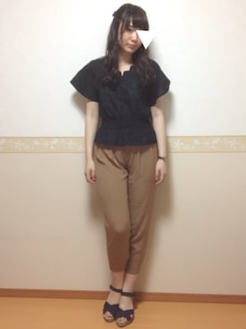 「スカラップ」｜「アイテム（アナログ腕時計）」を使った、𝕎‌*☻さん（レディース・167cm）の夏コーディネート