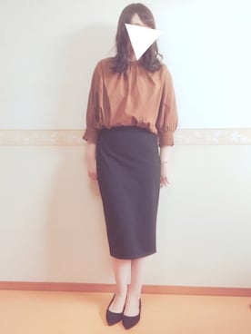 「コットンギャザーブラウス」｜𝕎‌*☻さん（レディース・167cm）の秋コーディネート