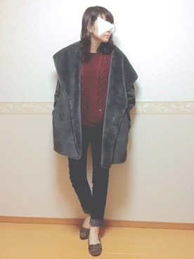 「アイテム（ピアス（両耳用））」を使った、𝕎‌*☻さん（レディース・167cm・20代）の冬コーディネート