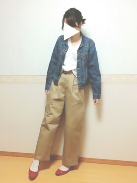 「スカラップ」｜「アイテム（アナログ腕時計）」を使った、𝕎‌*☻さん（レディース・167cm）の春コーディネート