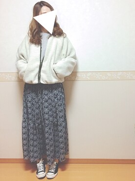「アイテム（ピアス（両耳用））」を使った、𝕎‌*☻さん（レディース・167cm・20代）の冬コーディネート