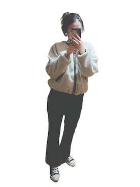 「AS KNOW AS PINKY（アズノゥアズピンキー）のアイテム（ブルゾン）」を使った、𝕎‌*☻さん（レディース・167cm）の秋コーディネート