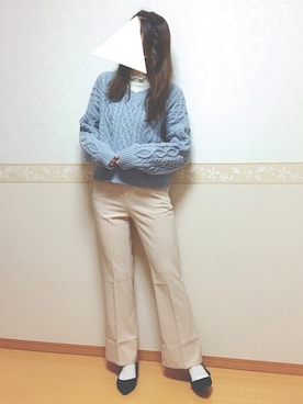 「AS KNOW AS PINKY（アズノゥアズピンキー）のアイテム（ブルゾン）」を使った、𝕎‌*☻さん（レディース・167cm）の春コーディネート