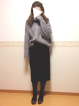 「AS KNOW AS PINKY（アズノゥアズピンキー）のアイテム（ブルゾン）」を使った、𝕎‌*☻さん（レディース・167cm）の冬コーディネート
